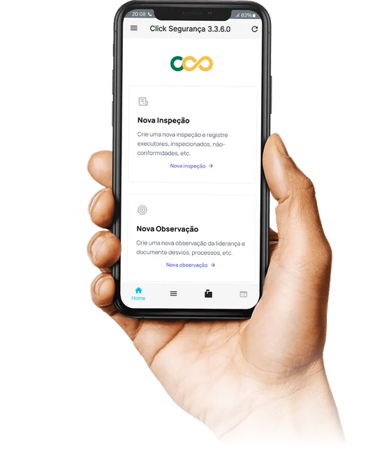 App Click Segurança no celular
